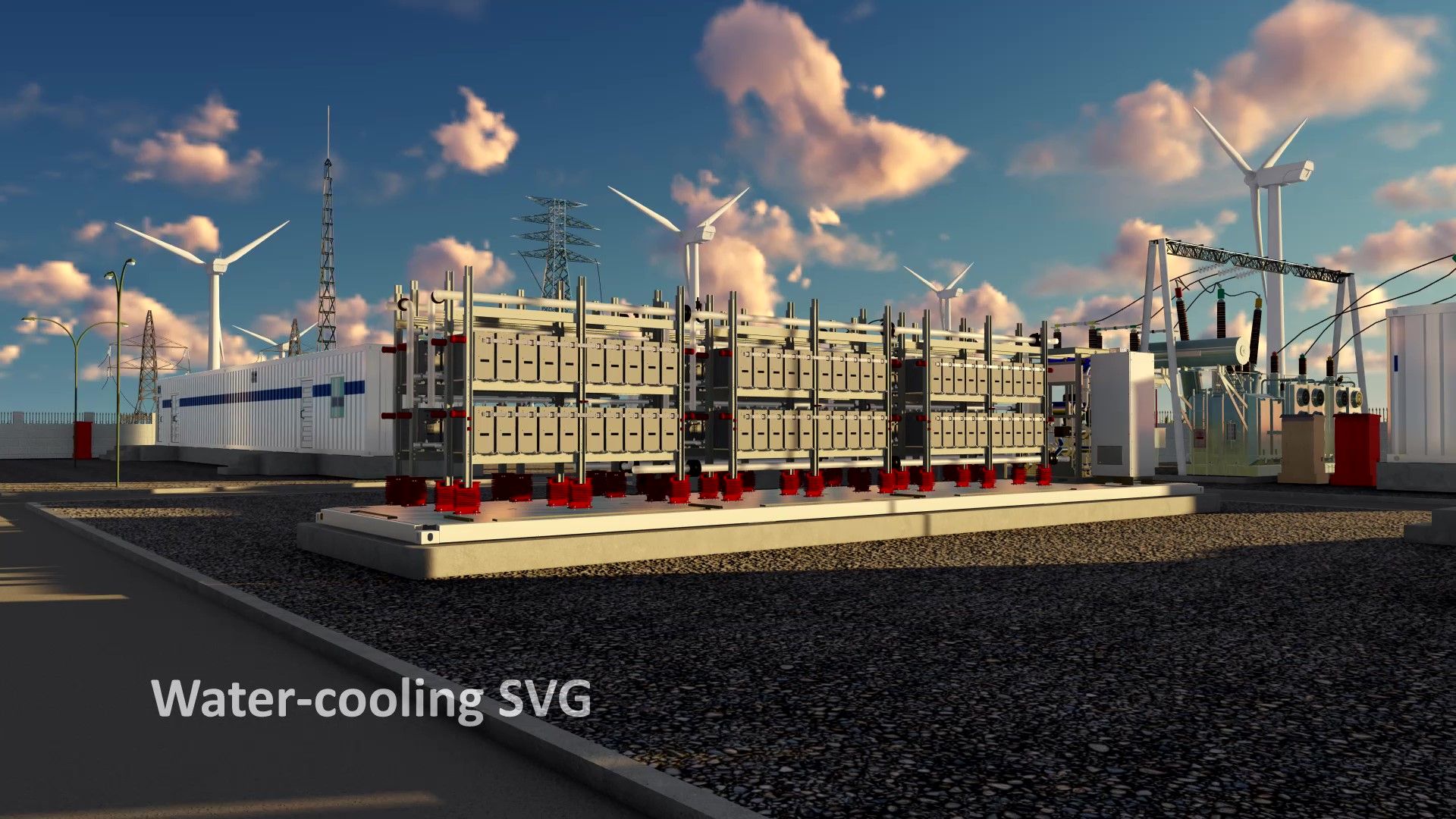 Sinopak 33kV Outdoor Water Cooled Static Var Generator لفرن الصهر الكهربائي